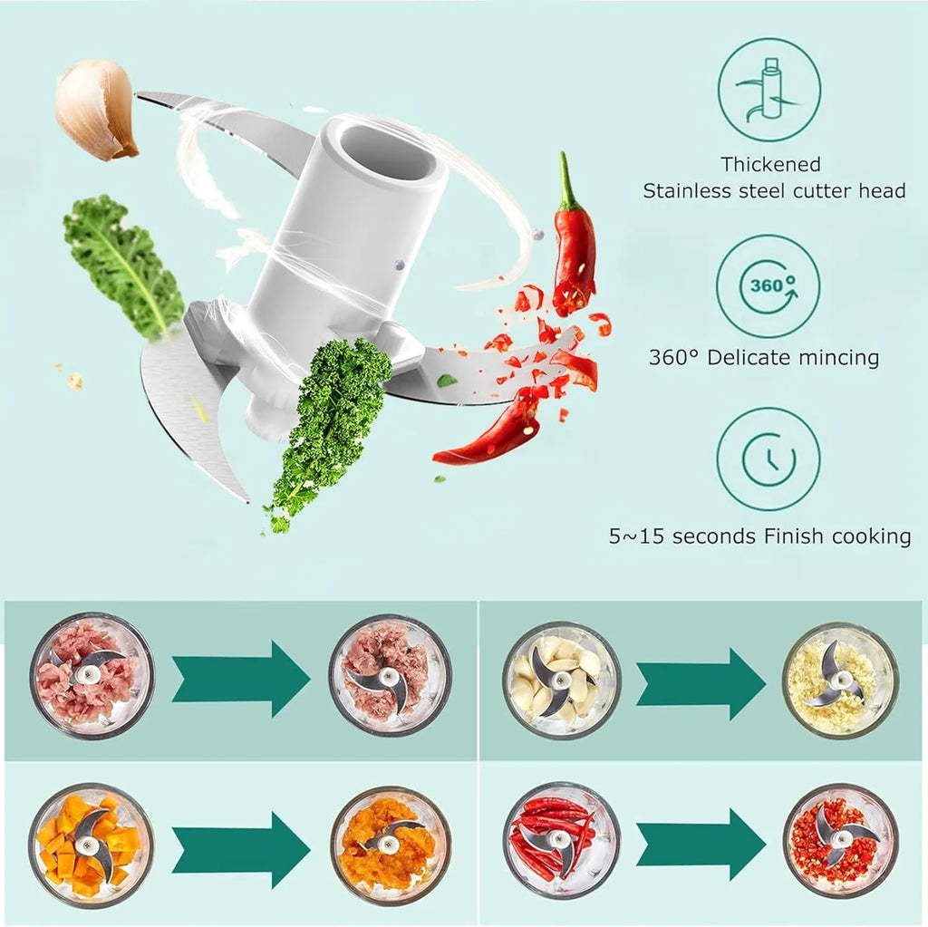 Electric Mini Food Chopper USB Rechargeable