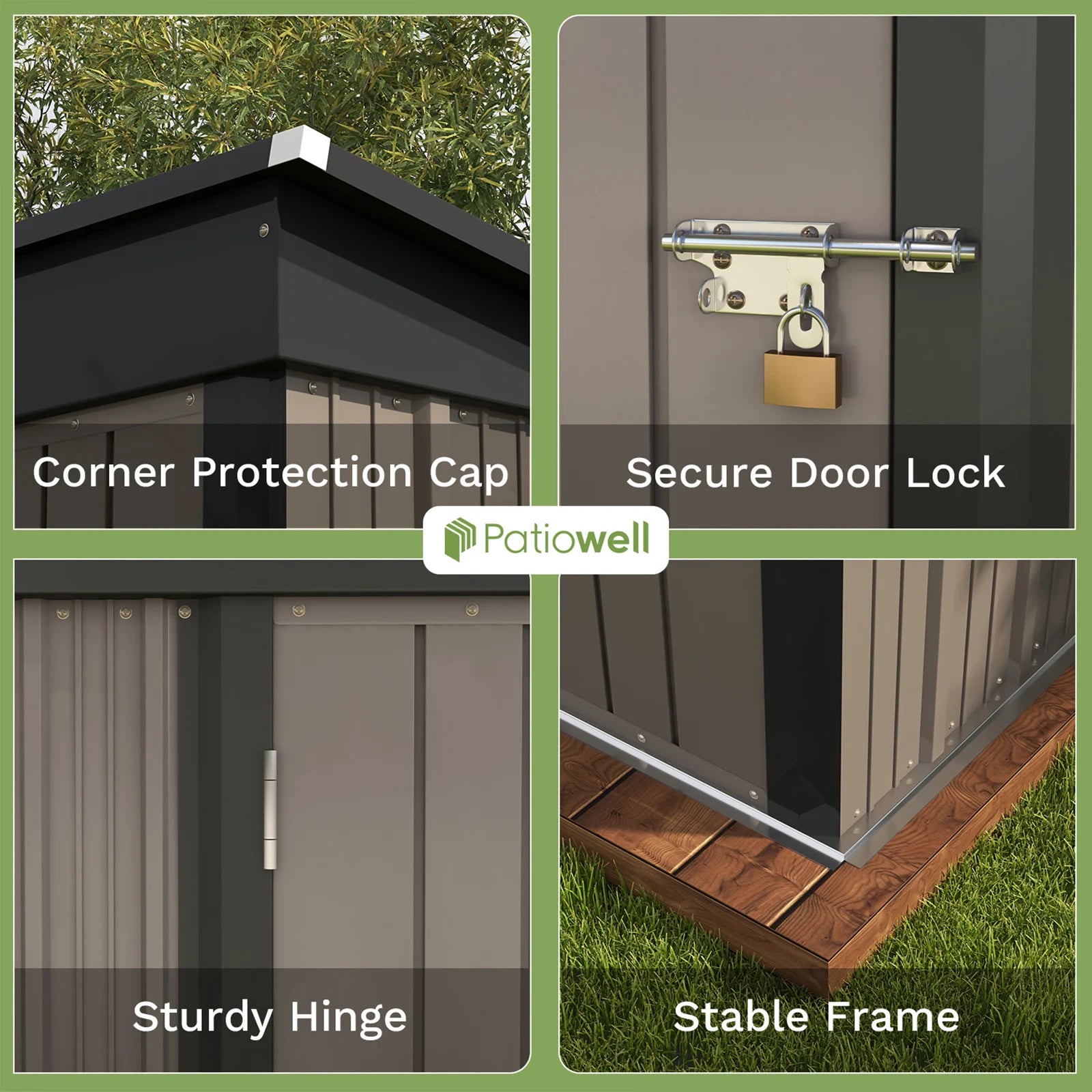 Patiowell 5x3 FT Outdoor Storage Shed