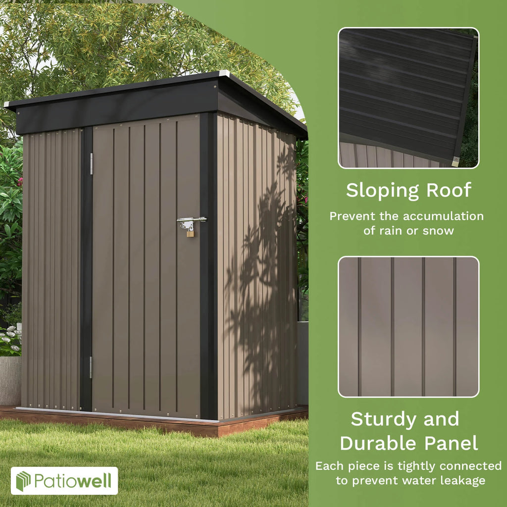 Patiowell 5x3 FT Outdoor Storage Shed