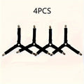 4 Piece Black Anti Slip Triangular Fixator with Adjustable Elasticity, Suitable for Fixing Bed Sheets, Tablecloths, Etc