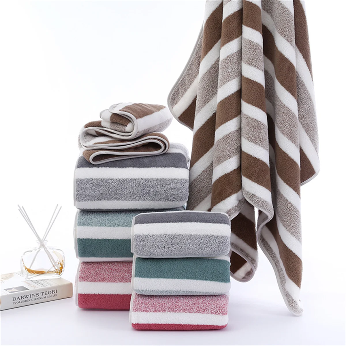 Quick-Drying Striped 1pc35x75 or Towel Set