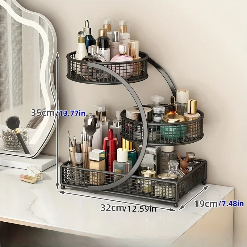 1PC Makeup Storage Rack Cosmetic Organizer Metal