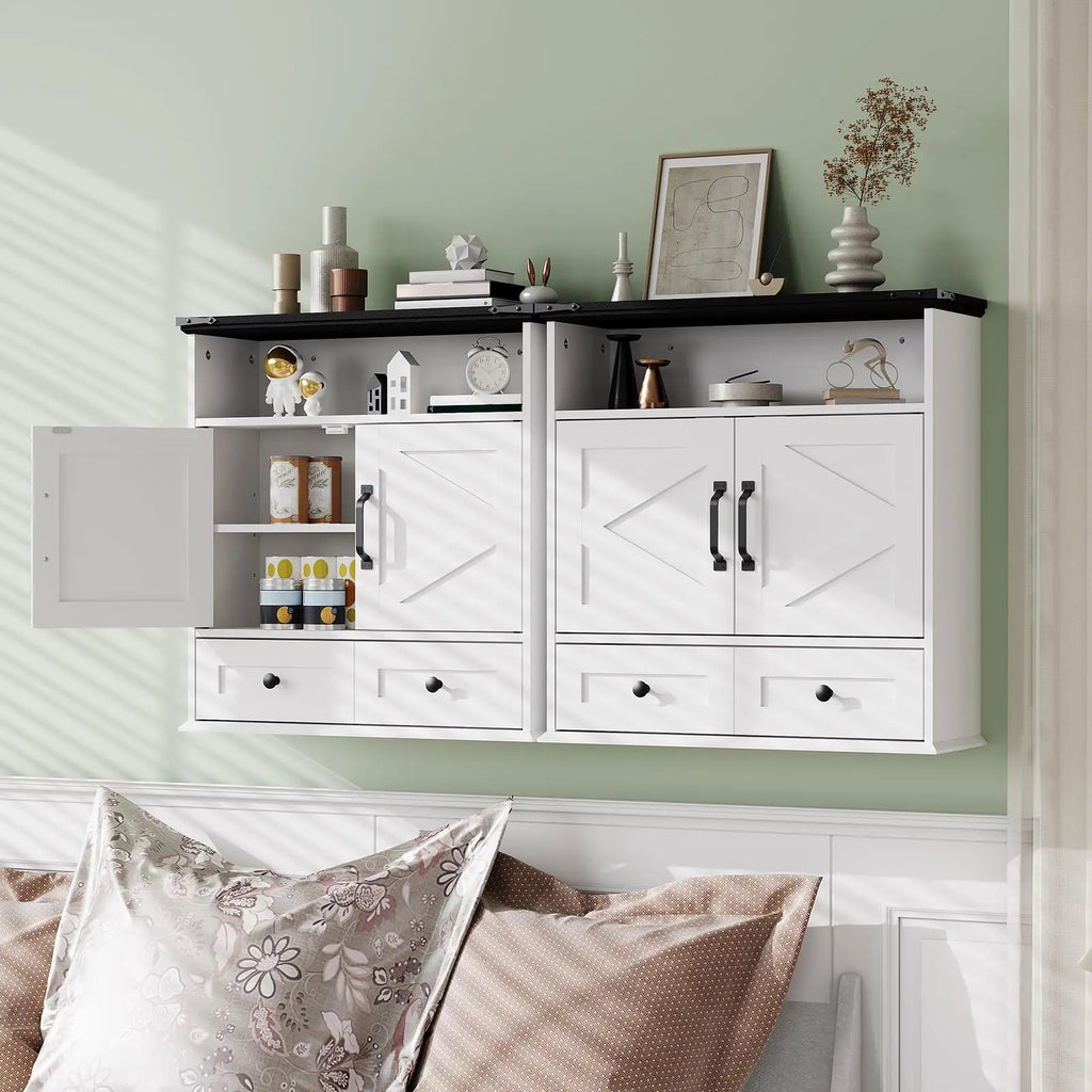 Wall Mounted Farmhouse Medicine Cabinet Over Toilet