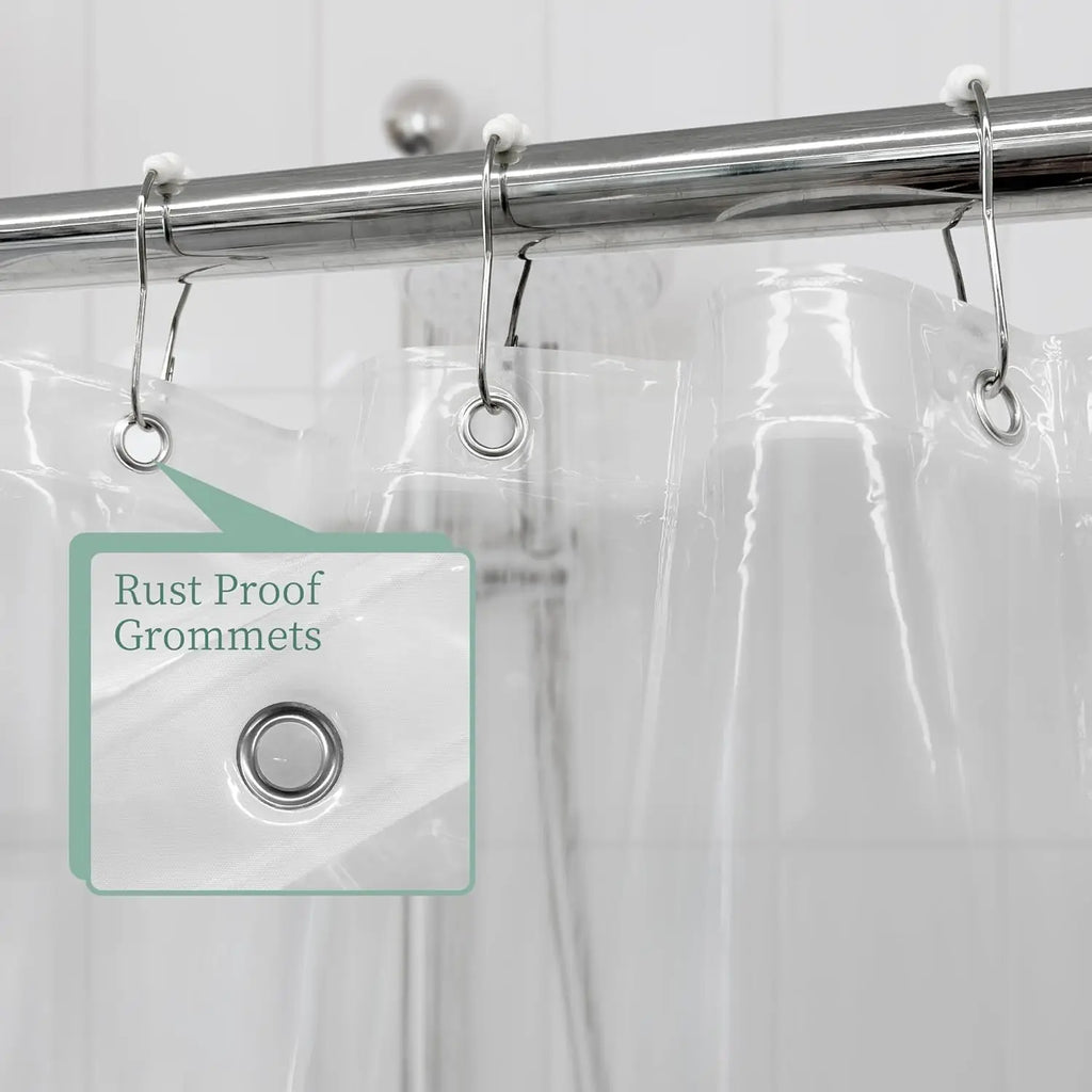 Clear Shower Curtain Liner with Magnets