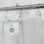 Clear Shower Curtain Liner with Magnets