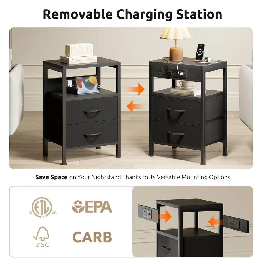Bedside Charging Table Bedroom Night Stand
