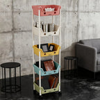3/5-layer plastic storage rack, multifunctional storage