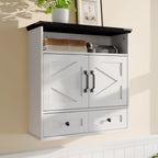 Wall Mounted Farmhouse Medicine Cabinet Over Toilet