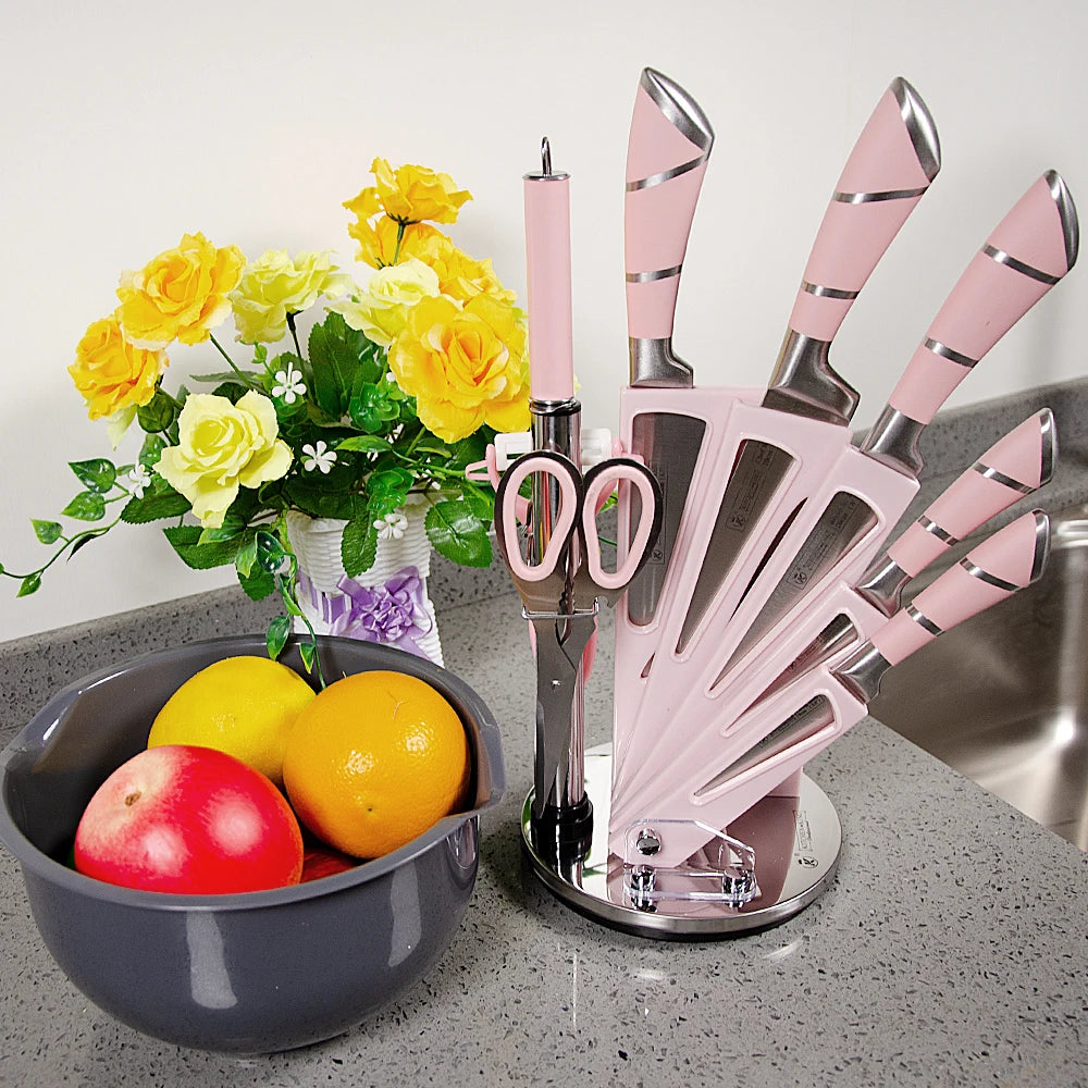 ZENG 9PCS Kitchen Knife Set Stainless Steel