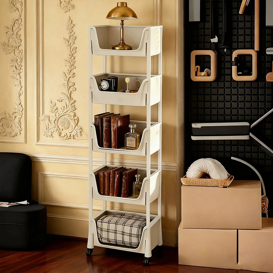 3/5-layer plastic storage rack, multifunctional storage