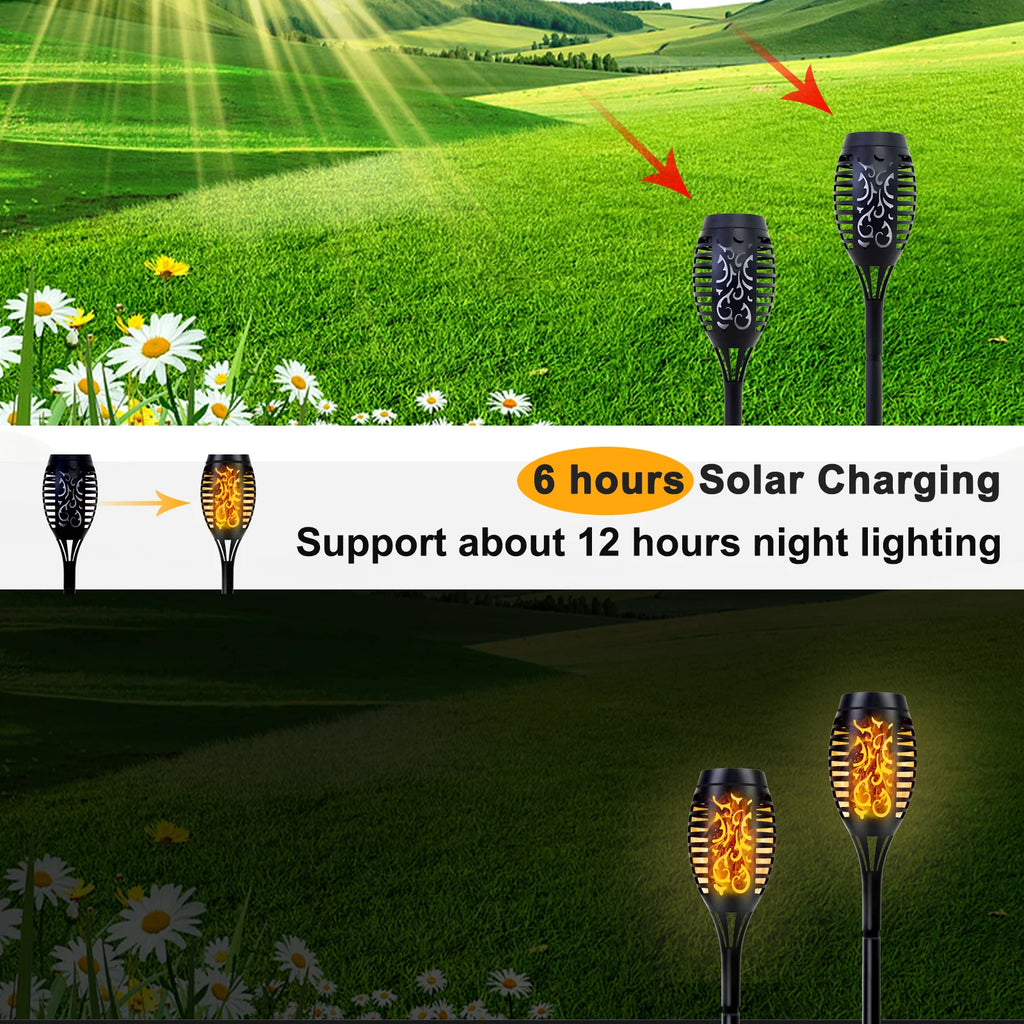 Solar Lights Outdoor LED 4/6/812Pcs Solar Torch
