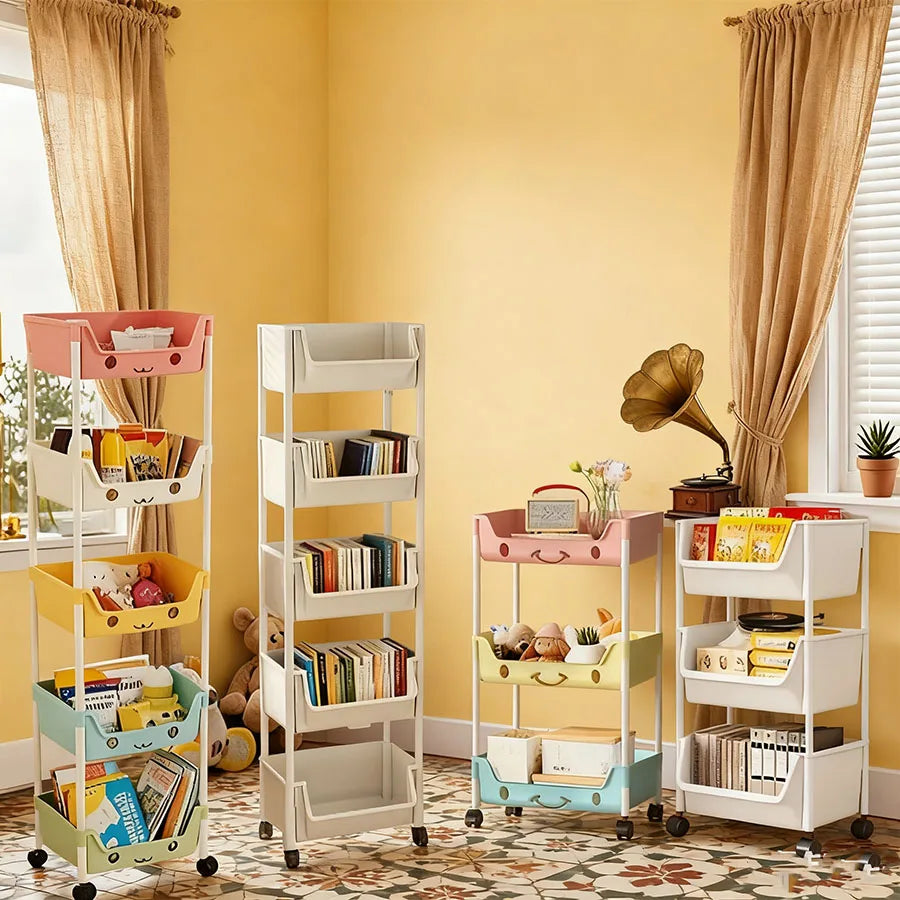 3/5-layer plastic storage rack, multifunctional storage