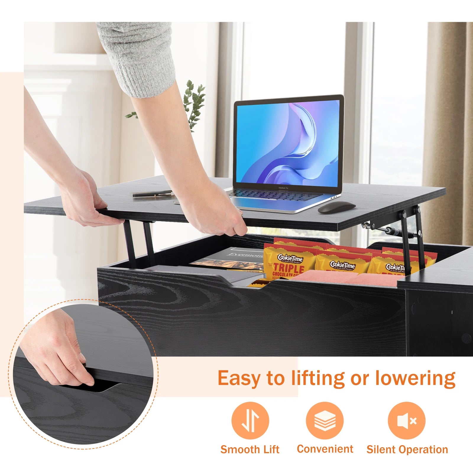 JHK Lift Top Coffee Table