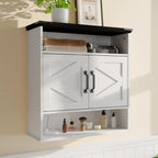 Wall Mounted Farmhouse Medicine Cabinet Over Toilet