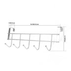 Bold Stainless Steel 5-hook Cabinet Door