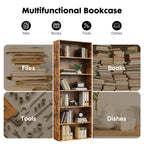 6 Tier Wooden Shelf Bookcase 63 Inch