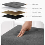 43 Inches Ottoman Bench Foldable Storage Chest