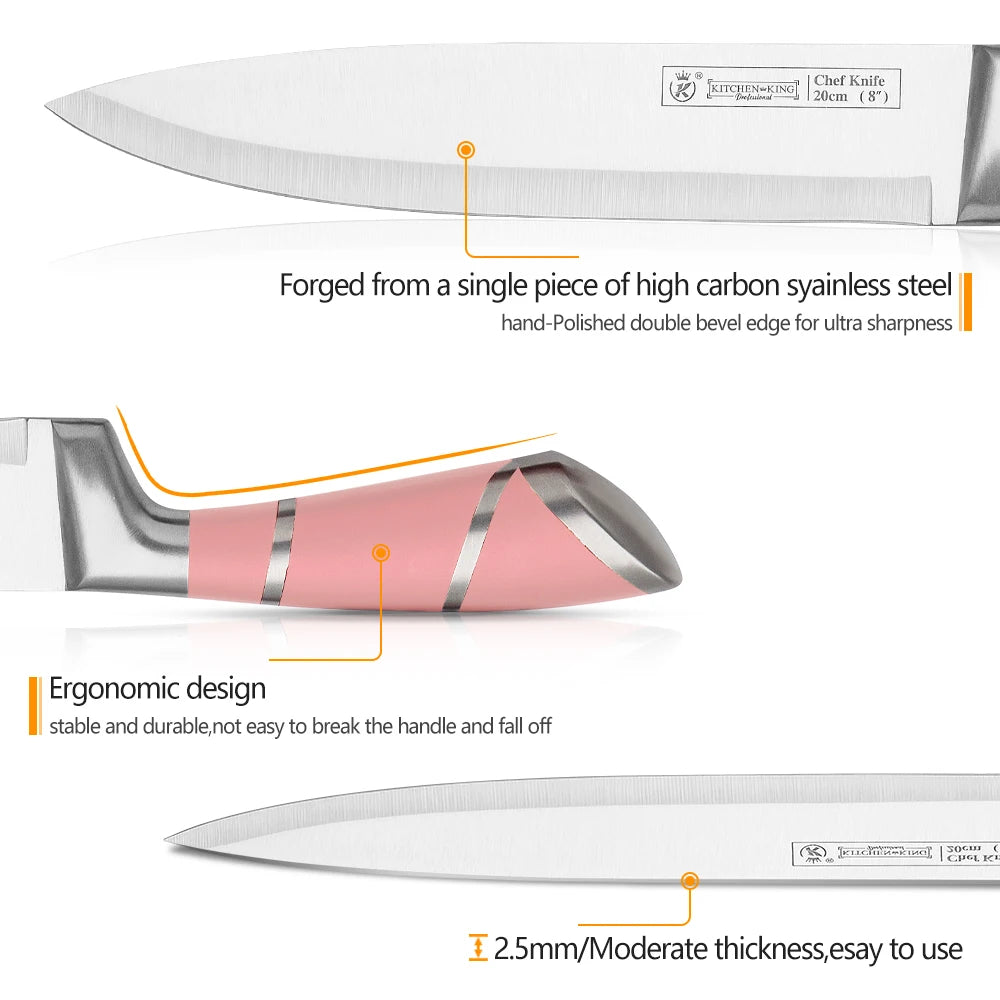 ZENG 9PCS Kitchen Knife Set Stainless Steel