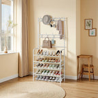 5-Tier Metal Coat Rack with Shoe