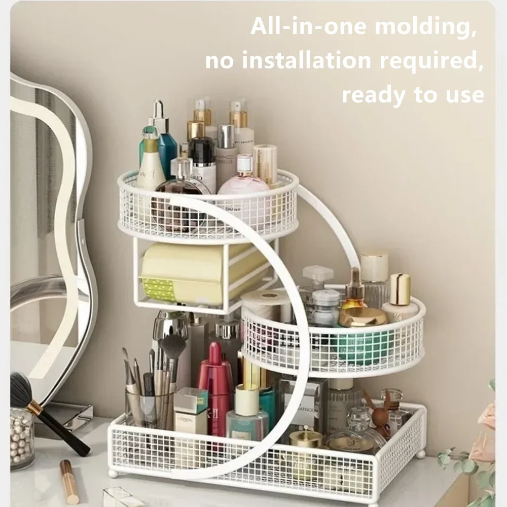 1PC Makeup Storage Rack Cosmetic Organizer Metal