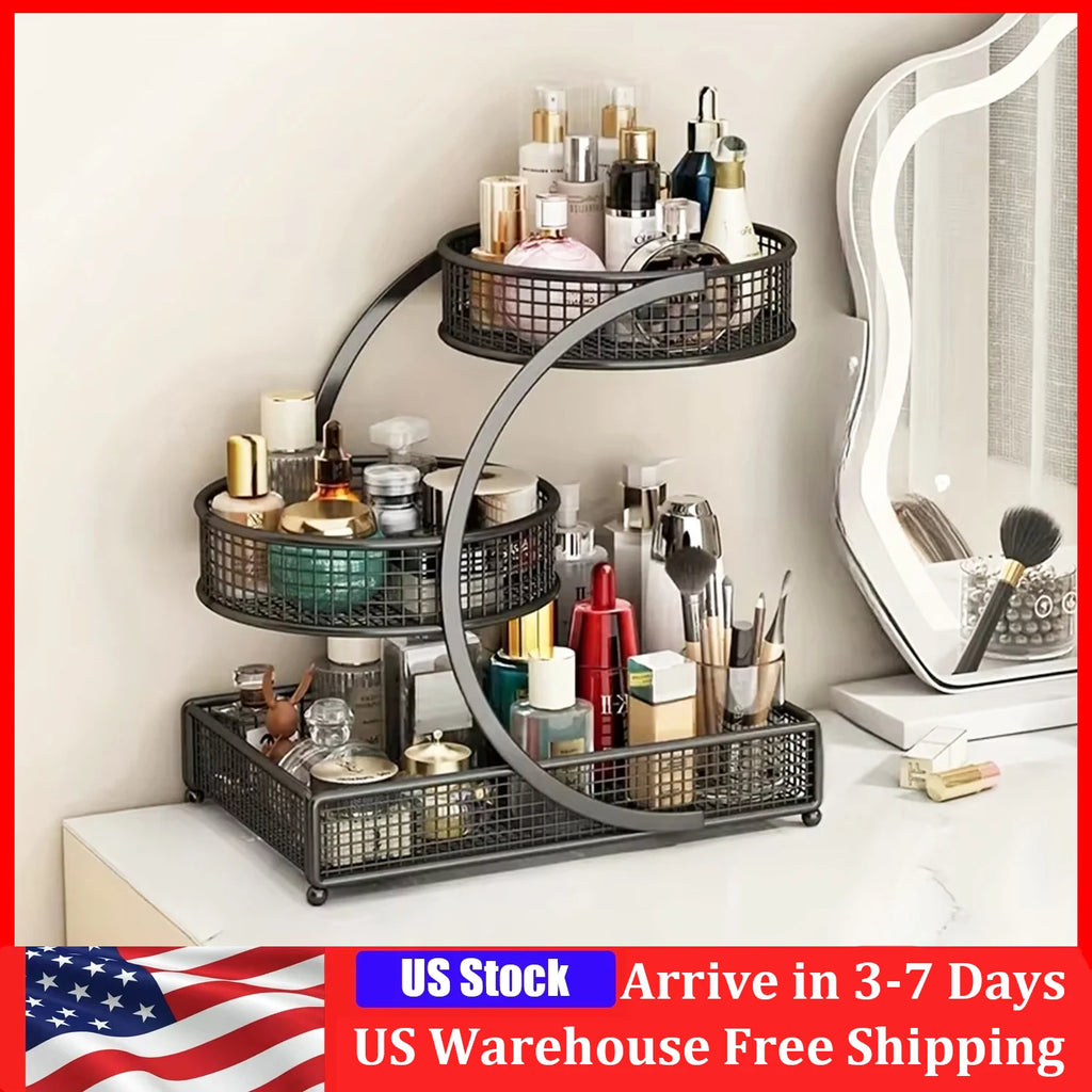 1PC Makeup Storage Rack Cosmetic Organizer Metal