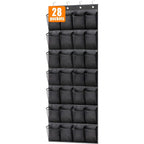 Grid Transparent Fabric Hanging Organizer Foldable Storage