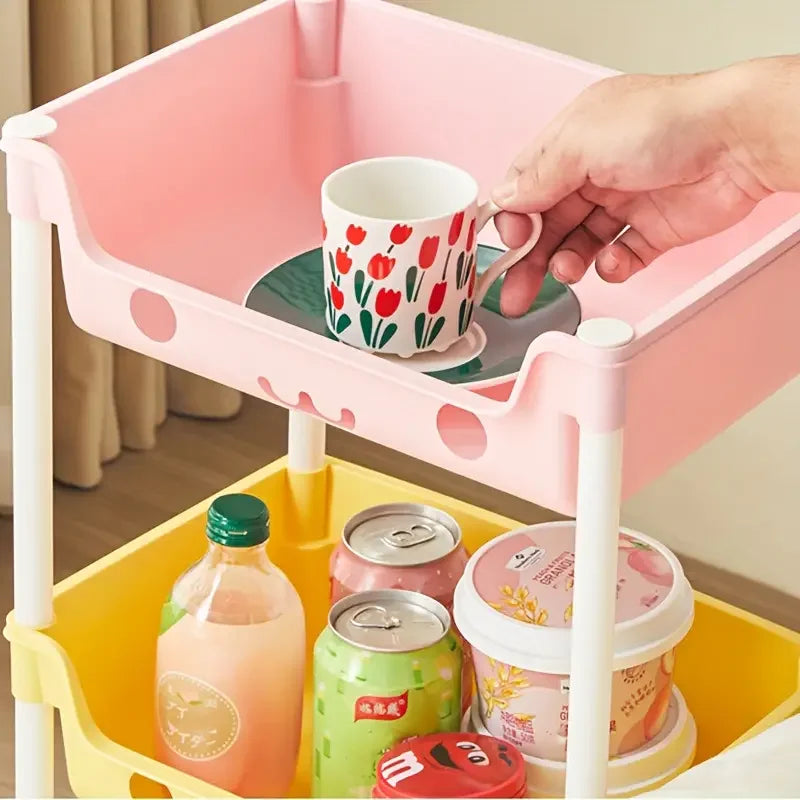 3/5-layer plastic storage rack, multifunctional storage