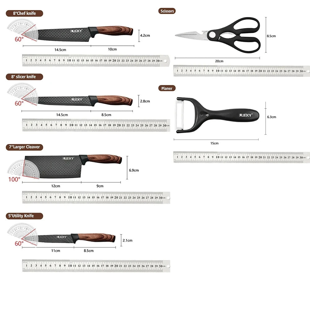 MDHAND Kitchen Knife Set Stainless Steel Knife