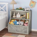 Kids Bookshelf Wooden Toy Storage Organizer