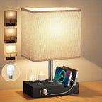 SZRSTH 15.7" Bedside Table Lamp for Bedroom