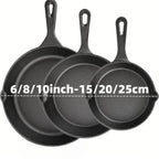 3PCS Pre-Seasoned Cast Iron Skillet Set