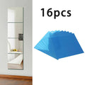 16PC 15CM Square Mirror Wall Sticker