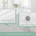 Clear Shower Curtain Liner with Magnets
