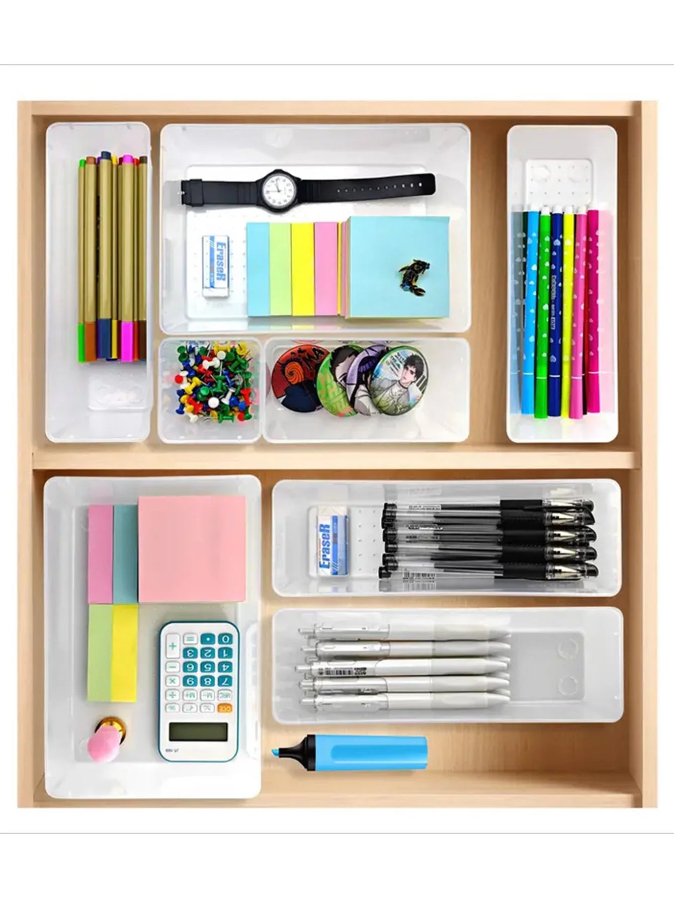 44pcs Drawer storage box set, multi-functional