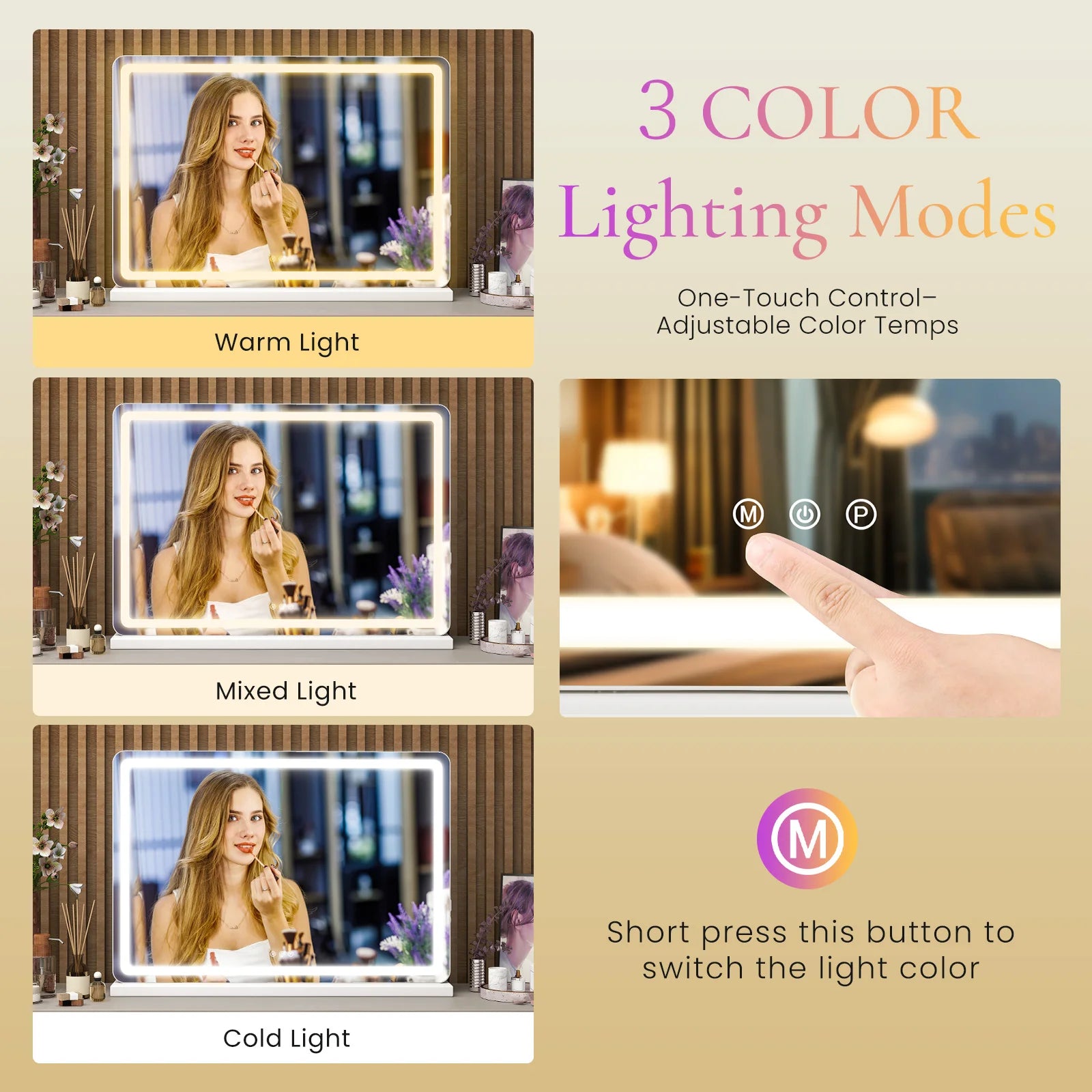 JHK LED Vanity Mirror with Lights