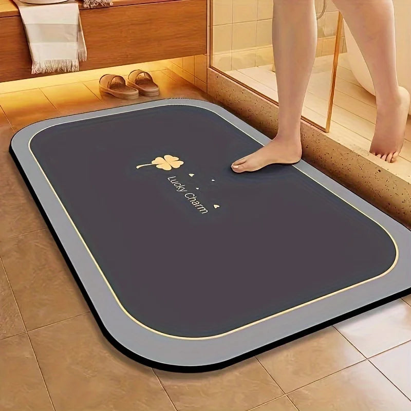 1pc Diatomite Bath Mat Quick Dry Super Absorbent Non-slip Floor Mat for Bathroom Shower Kitchen Pet Feeding | 24-hour Shipping
