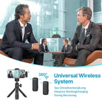 J12 Wireless Lavalier Microphone Audio Video Recording