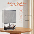 SZRSTH 15.7" Bedside Table Lamp for Bedroom
