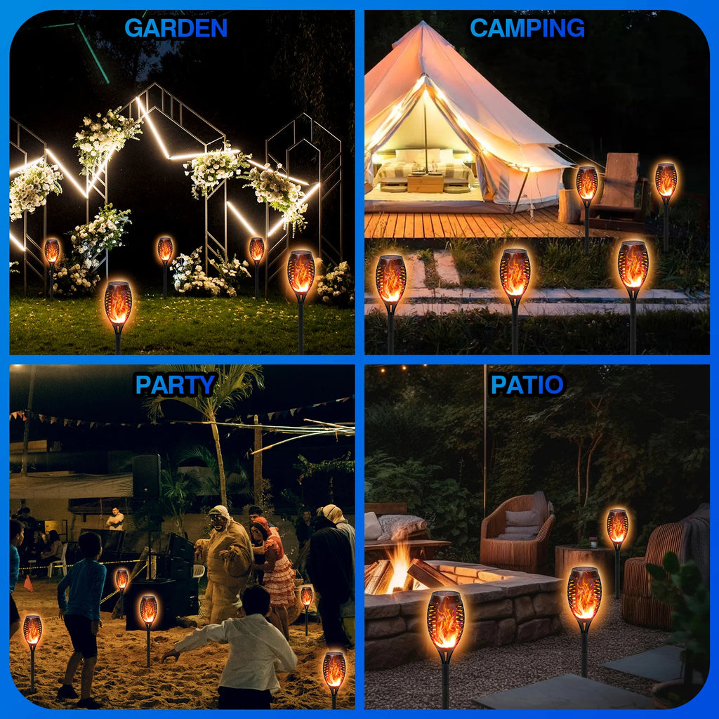 Solar Lights Outdoor LED 4/6/812Pcs Solar Torch