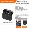 J12 Wireless Lavalier Microphone Audio Video Recording