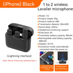 J12 Wireless Lavalier Microphone Audio Video Recording