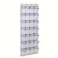 Grid Transparent Fabric Hanging Organizer Foldable Storage