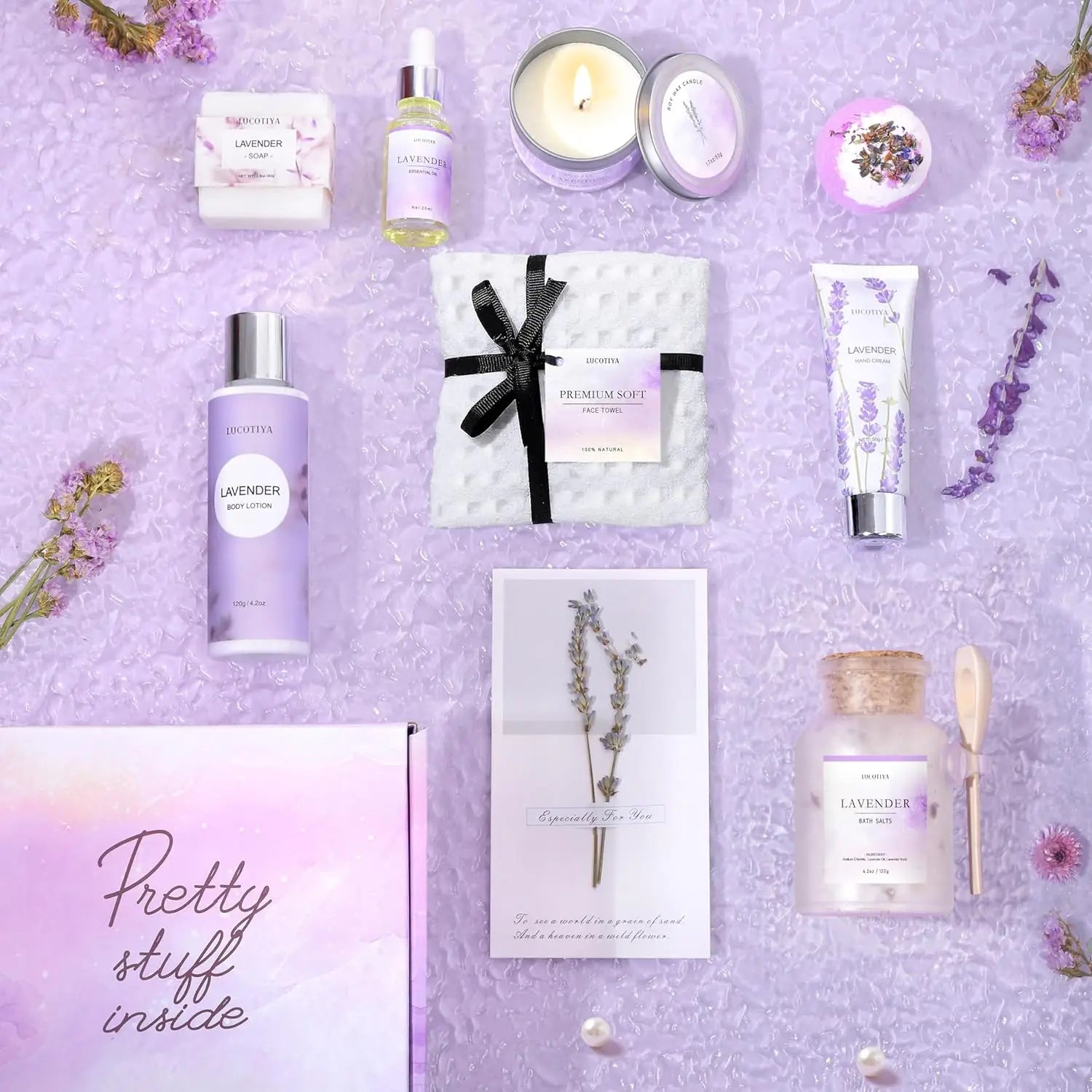 Lavender Spa Gift Basket for Women