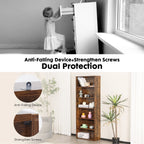 6 Tier Wooden Shelf Bookcase 63 Inch