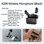 J12 Wireless Lavalier Microphone Audio Video Recording