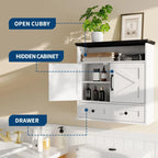 Wall Mounted Farmhouse Medicine Cabinet Over Toilet