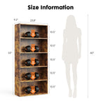 6 Tier Wooden Shelf Bookcase 63 Inch