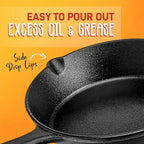 3PCS Pre-Seasoned Cast Iron Skillet Set